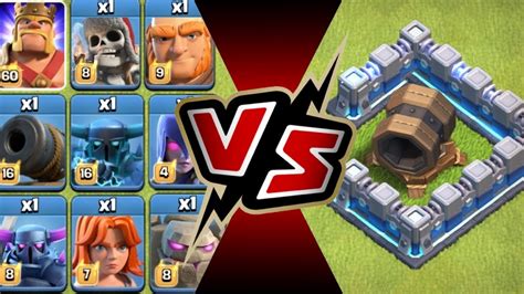 Which Troops Is Best On Coc Max Giant Cannon Vs All Max Troops On Coc