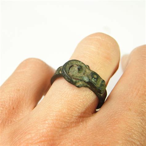 Bronze Ancient Ring Medieval Middle Ages Ring Museum Quality 14th From