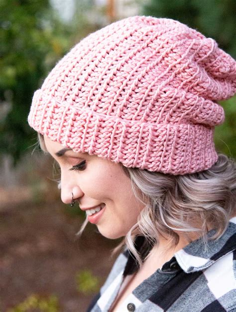 THNLife Fold Over Brim Beanie Crochet Pattern Jessica Carey