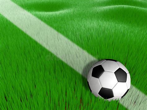 Soccer Ball On Grass Football Stock Illustration Illustration Of Games Circle 70668196