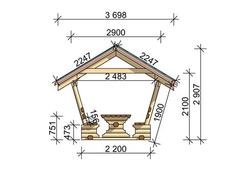 Беседка чертежи dwg