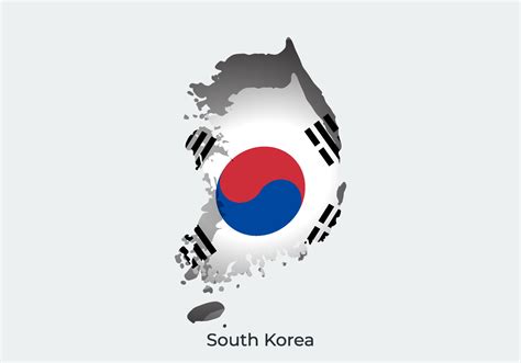 Bandera De Corea Del Sur Dise O De Estilo De Corte De Papel De La