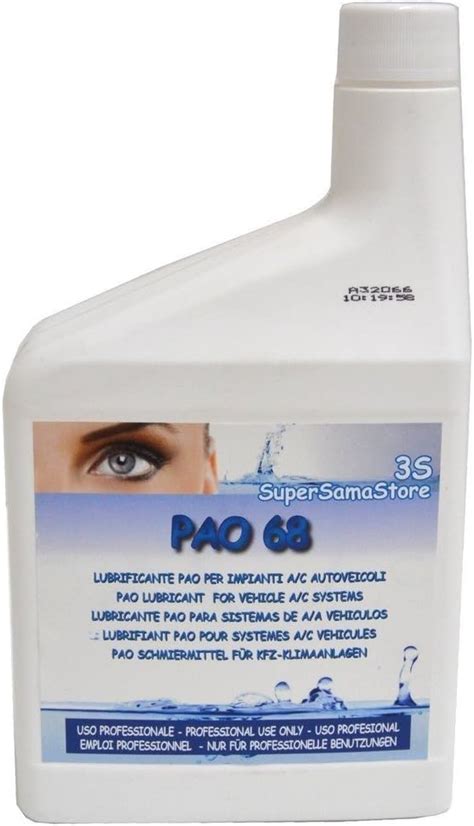 Olio lubrificante per compressori A/C - universale PAO 68 flacone 1 Lt ...