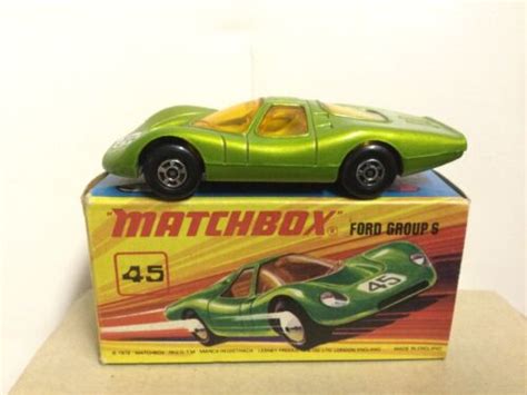 Lesney Matchbox Superfast Mb A Ford Group Lime Charcoal Base W