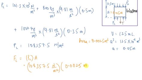 Solved Un Cubo De M De Arista Se Sumerge En Agua Calcular El