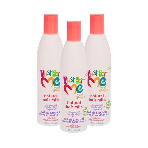 Just for Me Natural Hair Milk Hydrate & Protect Leave-In Conditioner, Maintains Moisture Balance ...