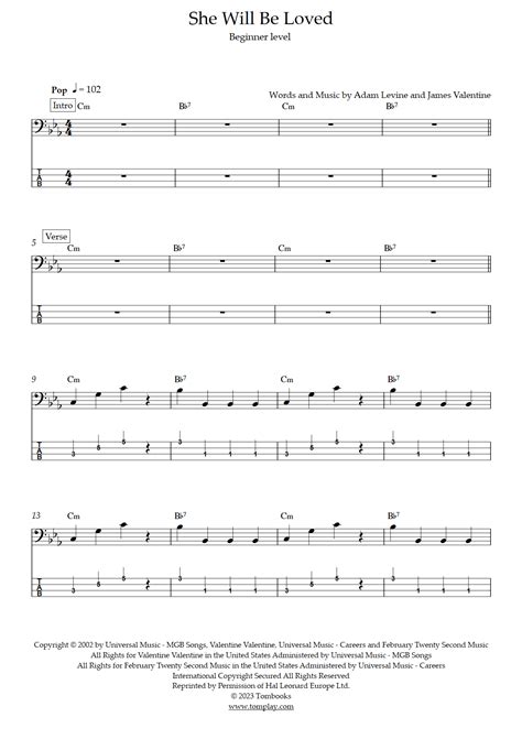 Guitar Chords To She Will Be Loved