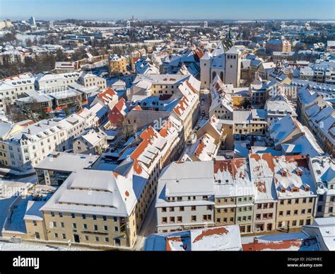 Old Town Center Of Freiberg Stock Photo Alamy