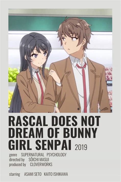 Rascal Does Not Dream Of Bunny Girl Senpai Anime Printables Senpai Anime Romance