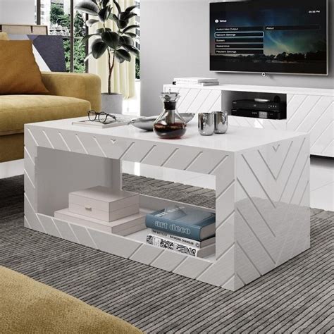 high gloss white coffee table foter
