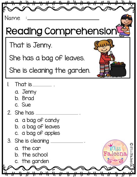 Free Reading Comprehension Reading Comprehension Reading