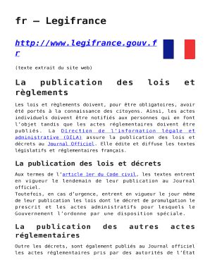 Fillable Online Fr Legifrance Fax Email Print Pdffiller