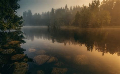 Gray Stones Nature Landscape River Calm Hd Wallpaper Wallpaper Flare