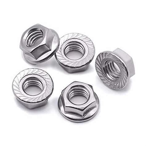 Hexagonal Stainless Steel Flange Nut Size M To M Mm At Rs