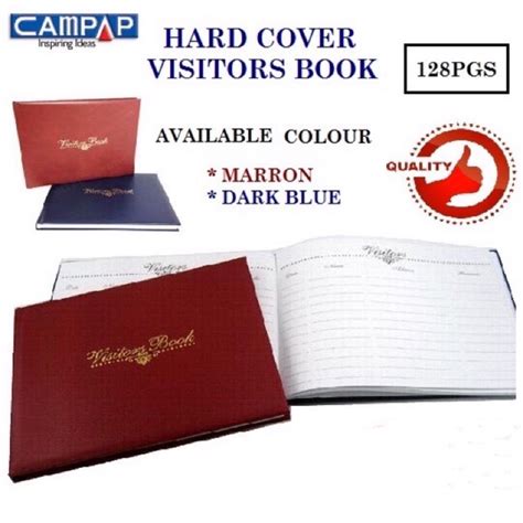 Campap Hard Cover Visitors Book 128pgs Ca3095visitor Registration