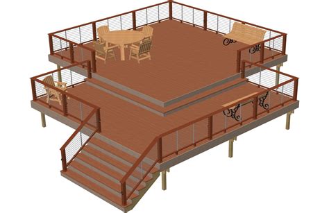 Free Deck Plans, TimberTech Azek composite Decking, Railing, Porch