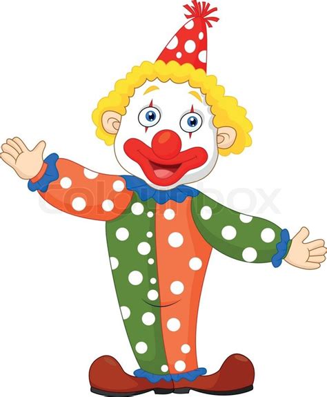 Cute Clown Cartoon Stock Vector Colourbox