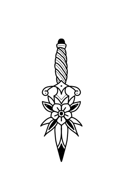 Traditional Tattoo Black And White, Small Traditional Tattoo