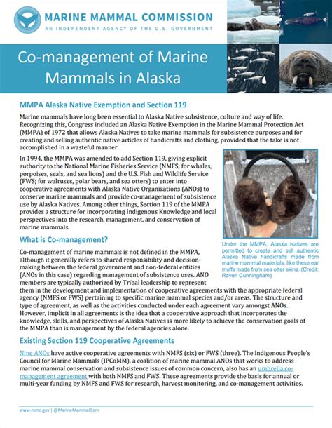 Commission Factsheets Marine Mammal Commission