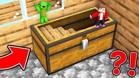 Jj And Mikey Found A Secret Passage Inside Chest In Minecraft Maizen