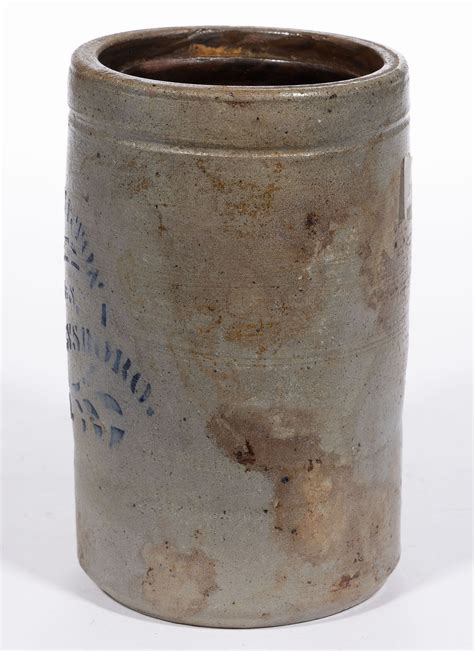 Western Pennsylvania Stenciled Stoneware Canner Sold At Auction On 10th