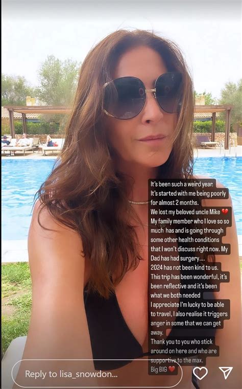 Lisa Snowdon 52 Shares Heartbreaking Update With Fans While Sunbathing In Bikini The Mirror