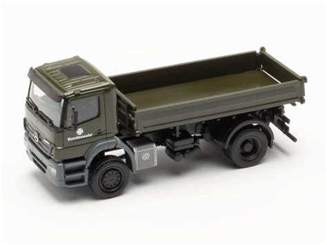 Herpa 746946 002 H0 LKW Mercedes Axor 3 Seitenkipper Bundeswehr