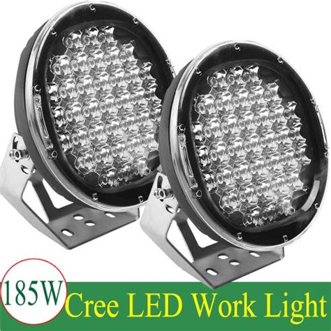 Purchase Pair 9 185W Cree LED Round Work Light 15000 Lumens Spot Beam