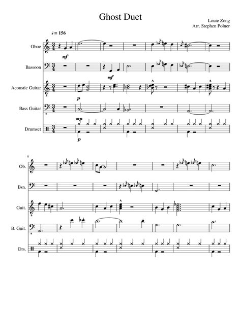 Ghost Duet Sheet Music For Oboe Bassoon Guitar Bass Guitar And More