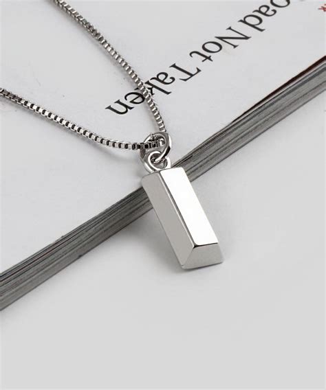 MUSINSA SHOVEOFF SVN 124 Bar Pendant Necklace