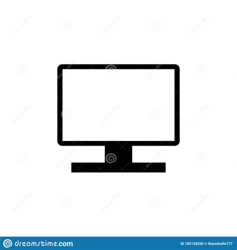 Computer Icon Pc Icon Vector Computer Monitor Icon Stock Vector