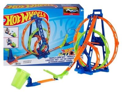 HOT WHEELS TRACK BUILD ZESTAW POTRÓJNA PĘTLA GLC96 10483507799 oficjalne archiwum Allegro