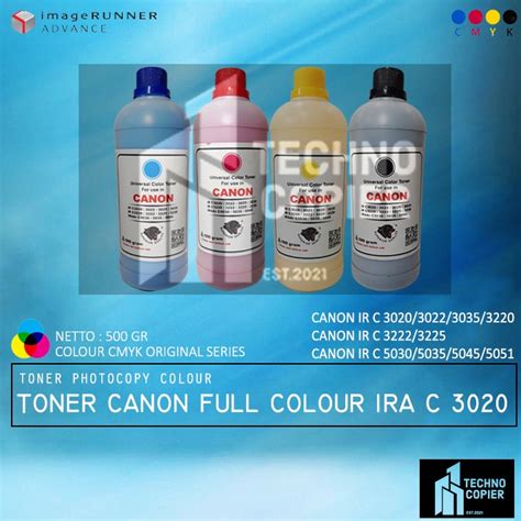 Jual TONER CANON WARNA IRA ADV C3320 C3222 C3225 C3230 FULL COLOUR CMYK