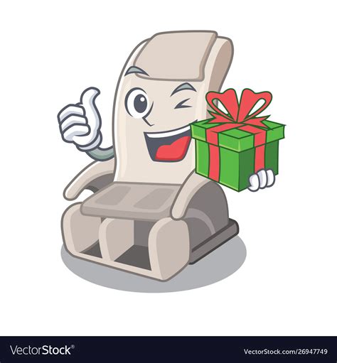 With T Massage Chair Middle Room Cartoon Vector Image