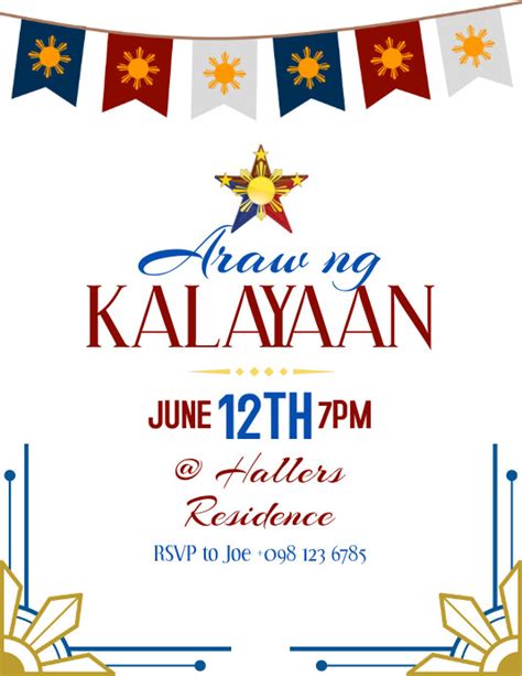 Plantilla De Araw Ng Kalayaan Invitation Postermywall