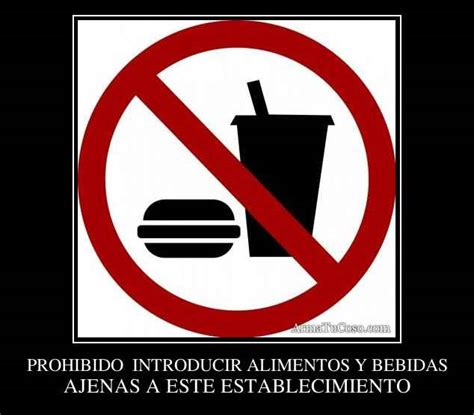 Prohibido Introducir Alimentos Y Bebidas