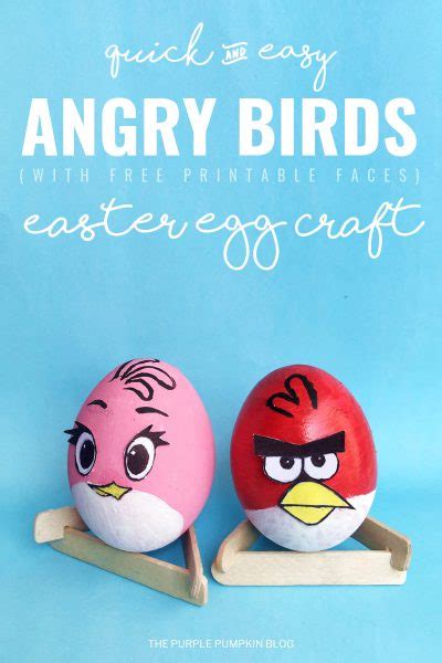 Angry Birds Easter Egg Craft + Free Printable