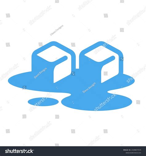 Ice Cube Icon Vector Illustration Melting Stock Vector (Royalty Free) 2149877575 | Shutterstock