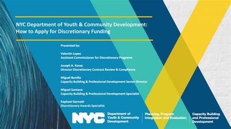 Nyc Department Of Youth And Community Development Ppt