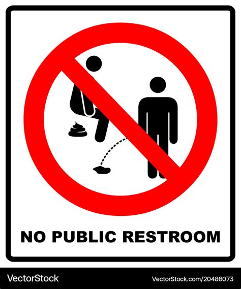 No Peeing Prohibition Sign Royalty Free Vector Image