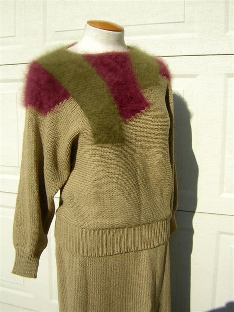 Vintage Angora Sweater Dress Set 80s Fuzzy And Furry By Fashionpuss