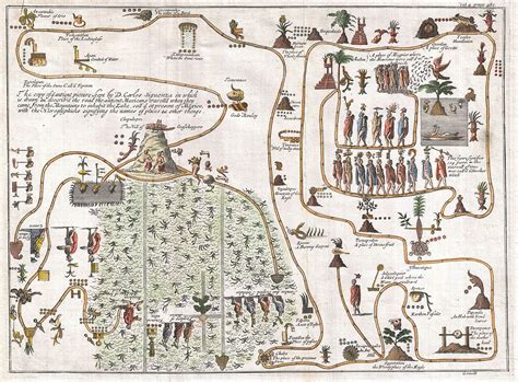 Pre Columbian Aztec Migration A 250 Year Process This Unusual Map