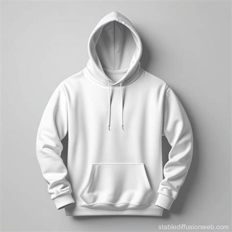 White Hoodie Mockup Template Front View | Stable Diffusion Online