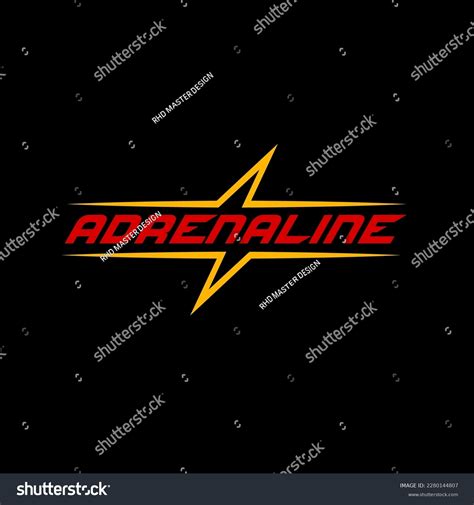 Adrenaline Text Logo Vector Editable Stock Vector Royalty Free