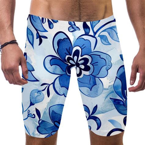 Mens Swim Briefs Mens Jammers For Swimming Pastorable Flower Vintage