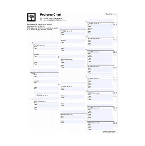 12+ Family Tree Chart Template - Word, Excel, PDF Format Download!