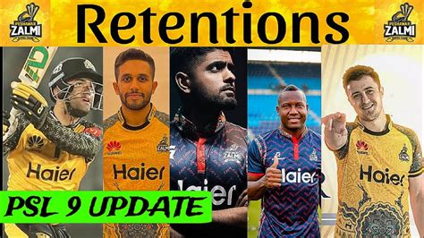 Retentions Of Peshawar Zalmi For Hbl Psl Peshawar Zalmi Retained