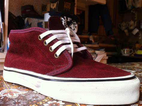 Theothersideofthepillow Vintage Vans Burgandy Suede Chukka Boot Style