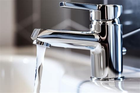 Premium AI Image | Close up basin faucet