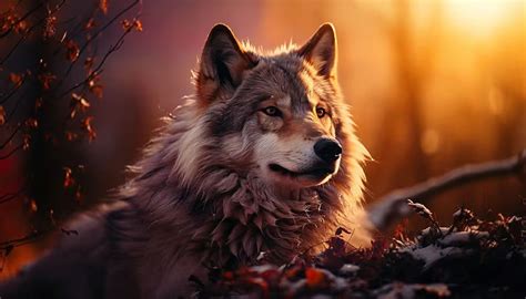 Wolf at sunset HD wallpaper 4K free download for Desktop laptop and ...